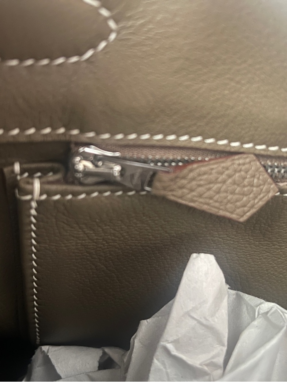 Classic Brown Leather Satchel with Silver Hardware - Picture 11 of 11